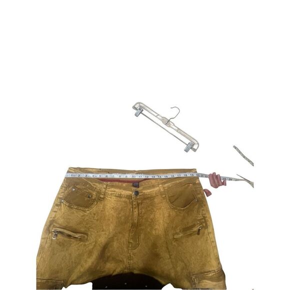 Imperious Men’s Slim Straight Stacked Jeans Sz 40/30 Gold - Picture 4 of 6